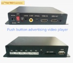 Push button advertising video player